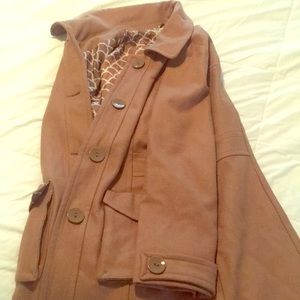 Tulle tan dress coat